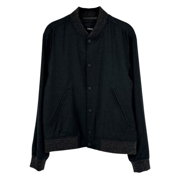 THEORY Wool Varsity Bomber Jacket S - Picture 3 of 12